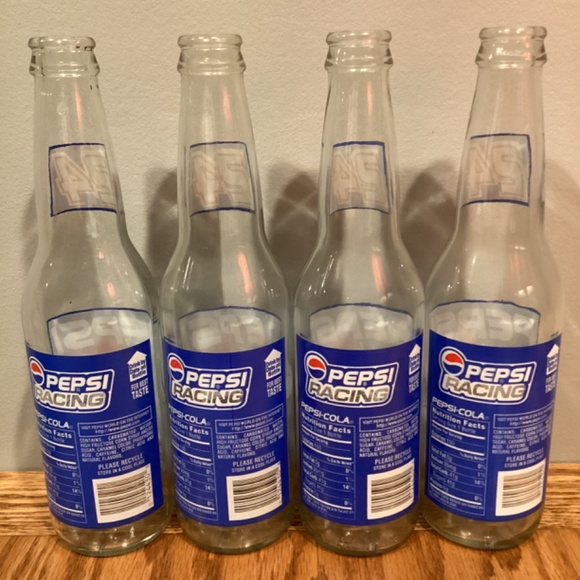 Vintage Pepsi NASCAR Racing Series #24 Jeff Gordon Empty Bottles * Set of 4 - Picture 2 of 7